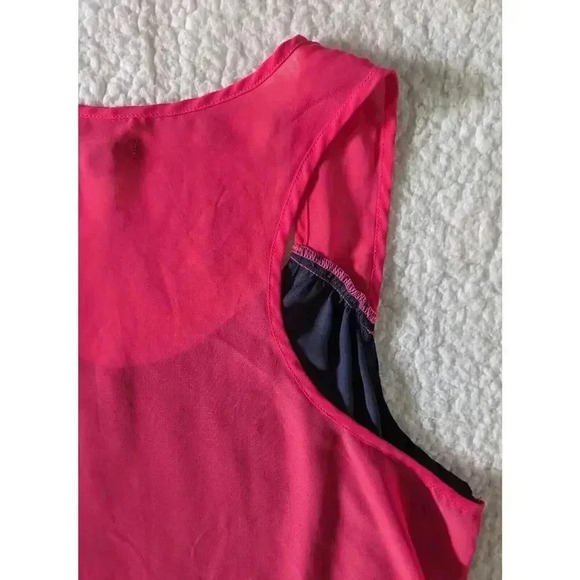 Gap Rome Summer Dress Sleeveless Adjustable Waist Color Block Lightweight Size L - Picture 9 of 9
